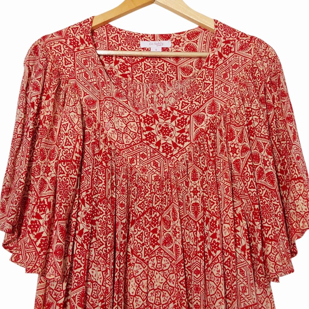 Go Softly Like New Patio Caftan House Dress Pockets Comfy/Flowy/Boho/Soft - Sm - Picture 4 of 10